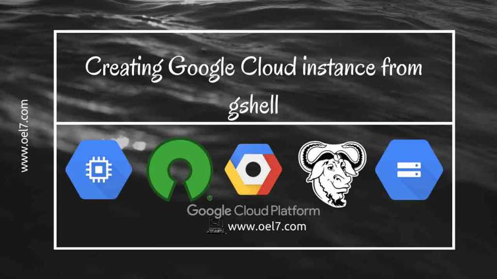 Creating google cloud instance from gshell