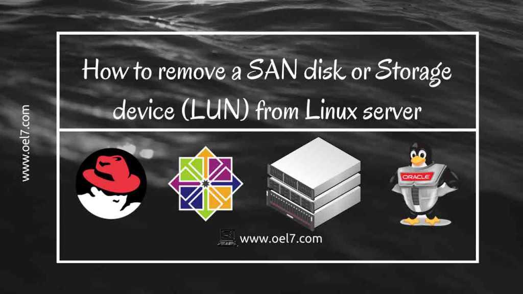 How to remove a SAN disk or Storage device (LUN) from Linux server