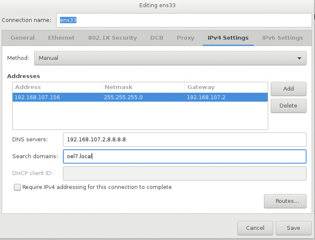 Static IP address