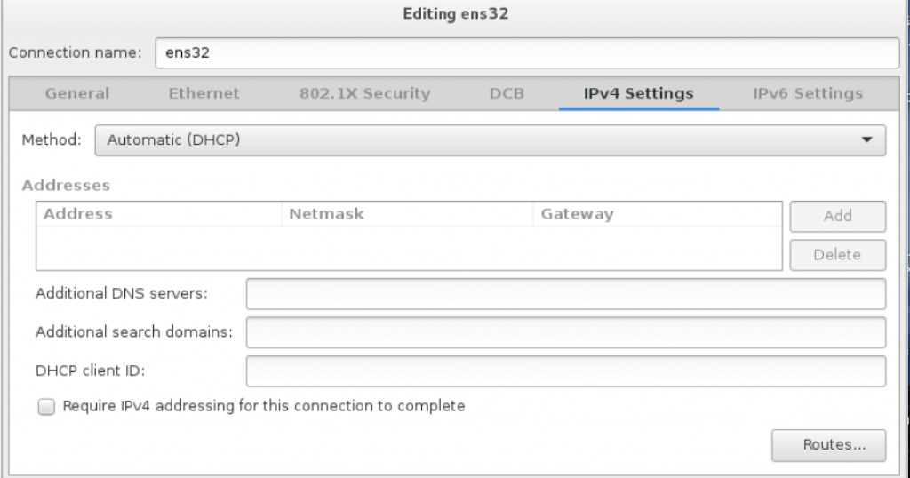 Configure manual IP