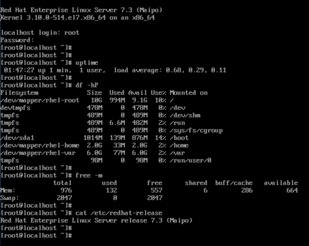 Running with a few basic commands