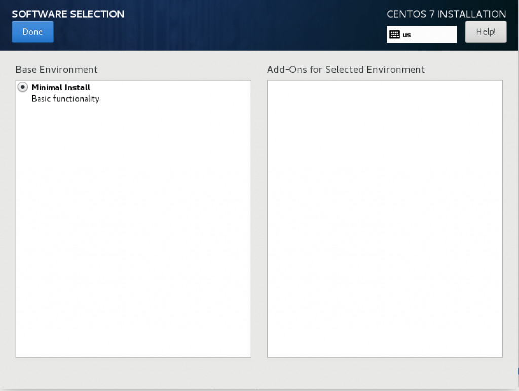 Software selection or type of server