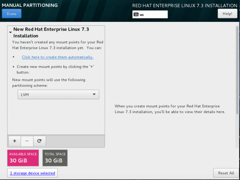 Create manual partitions