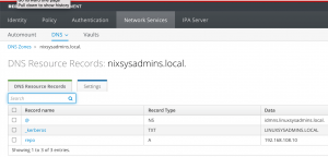 Created forward lookup DNS record