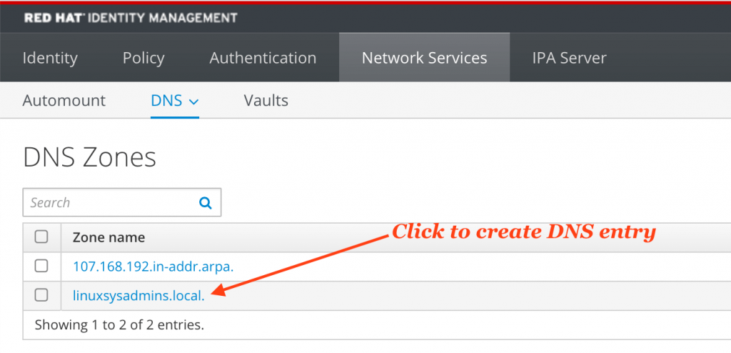 Creating DNS record in a zone