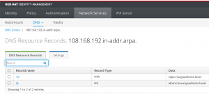DNS PTR record created using IPA command from CLI