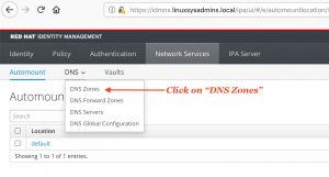 IPA DNS server zone creation