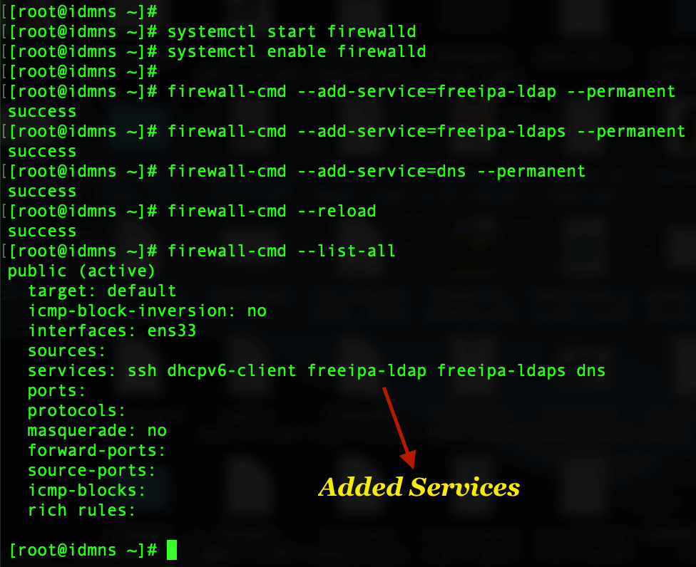 IPA server firewall rules