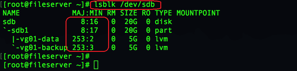 knowing the block device mapped to Logical volume