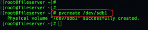 pvcreate to create a physical volume