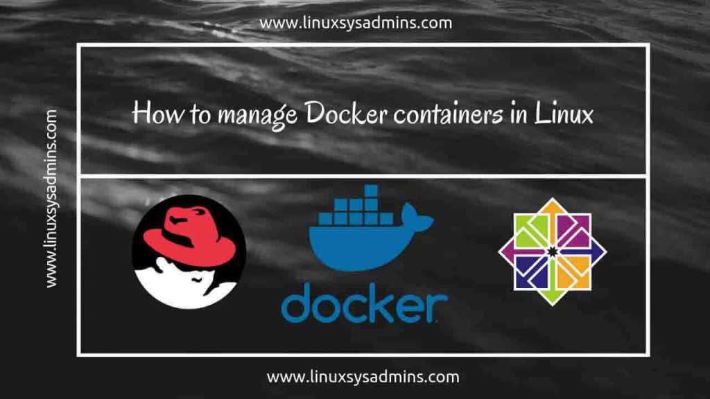 How to manage Docker containers