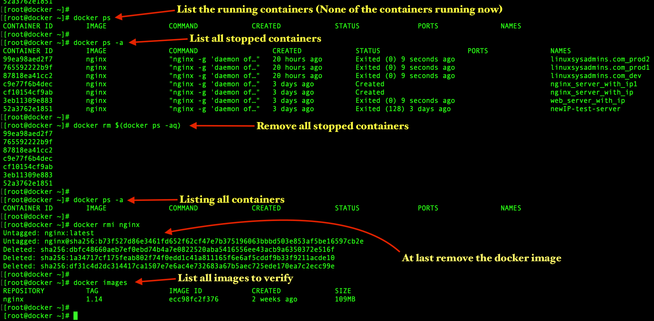 Removing all docker containers and images