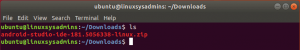 Download the android studio zip