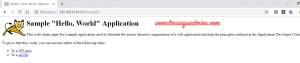 Sample home page of Application.