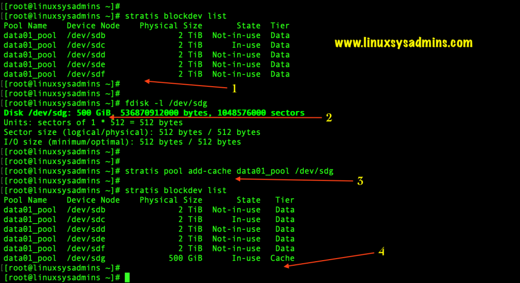 Stratis layered storage - Adding Cache disk to Stratis pool