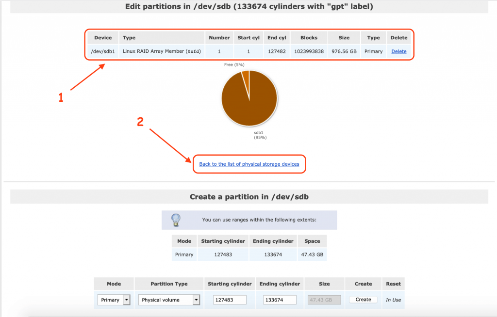 Creating Software RAID and Volumes on Openfiler Storage 1