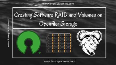 RAID and Volumes on Open-filer Storage