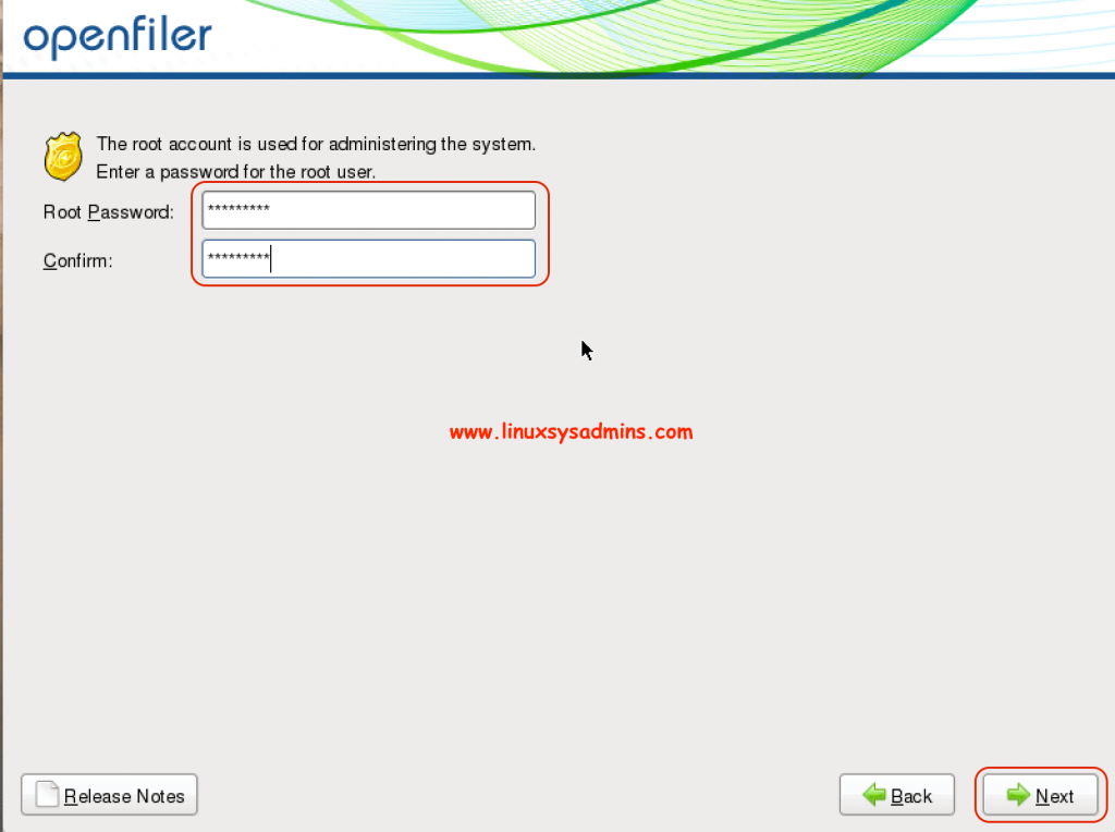 Set root password