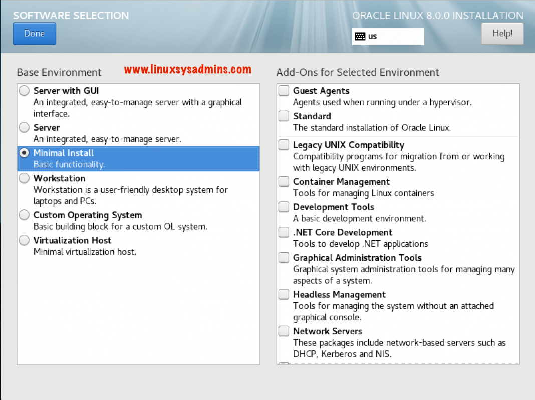 Oracle Linux 8 Installation - step by step guide with screenshots