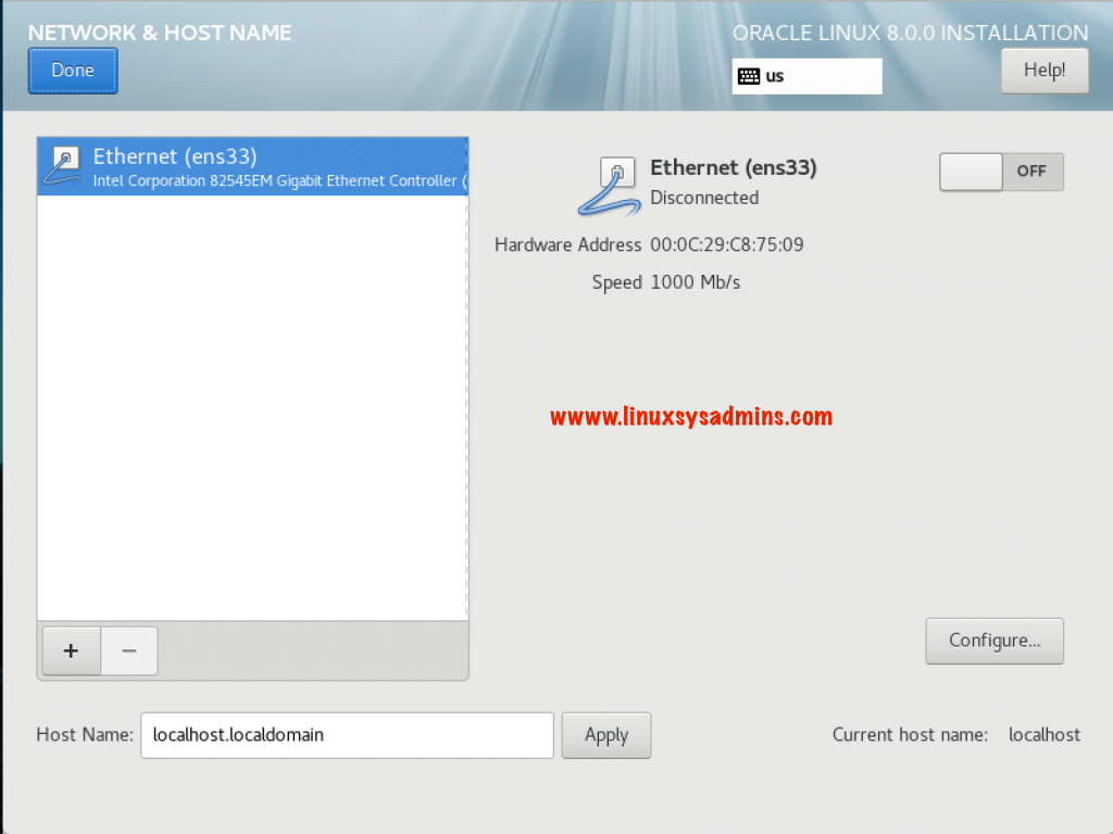 Network configuration