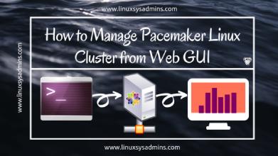 Pacemaker Linux cluster GUI