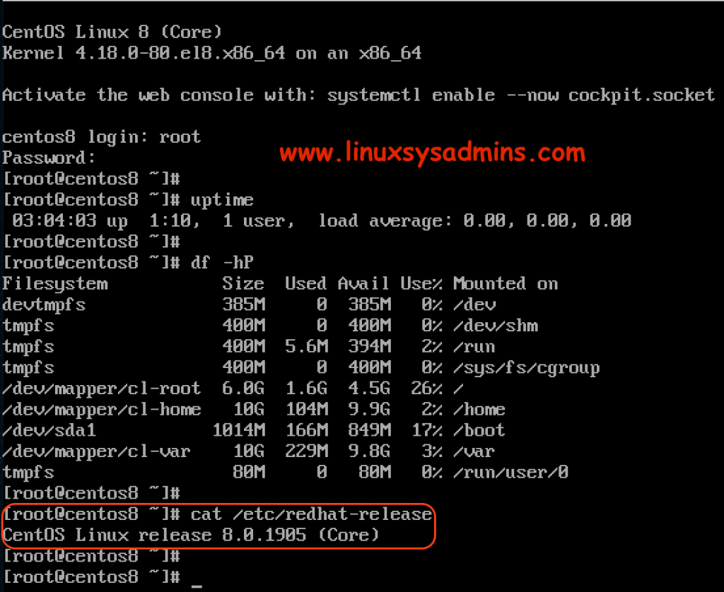 CentOS Linux 8 Post installation