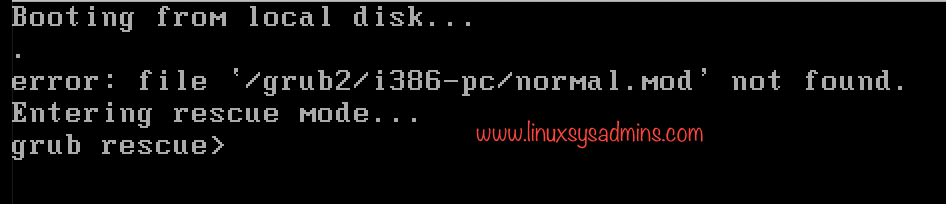 grub Rescue prompt