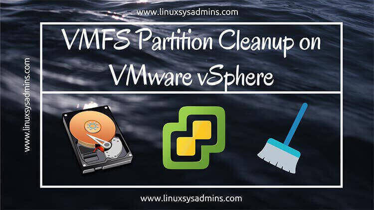 Home 1 VMFS Partition Cleanup on VMware vSphere