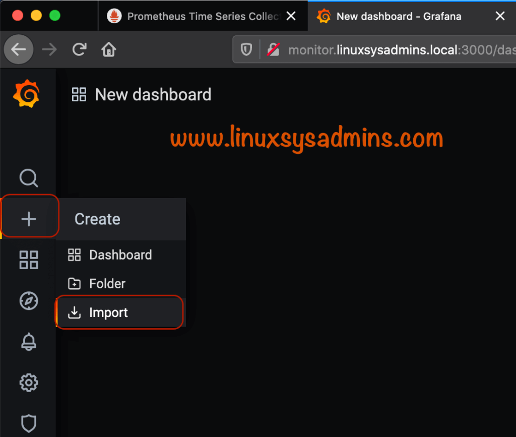 Importing existing dashboard