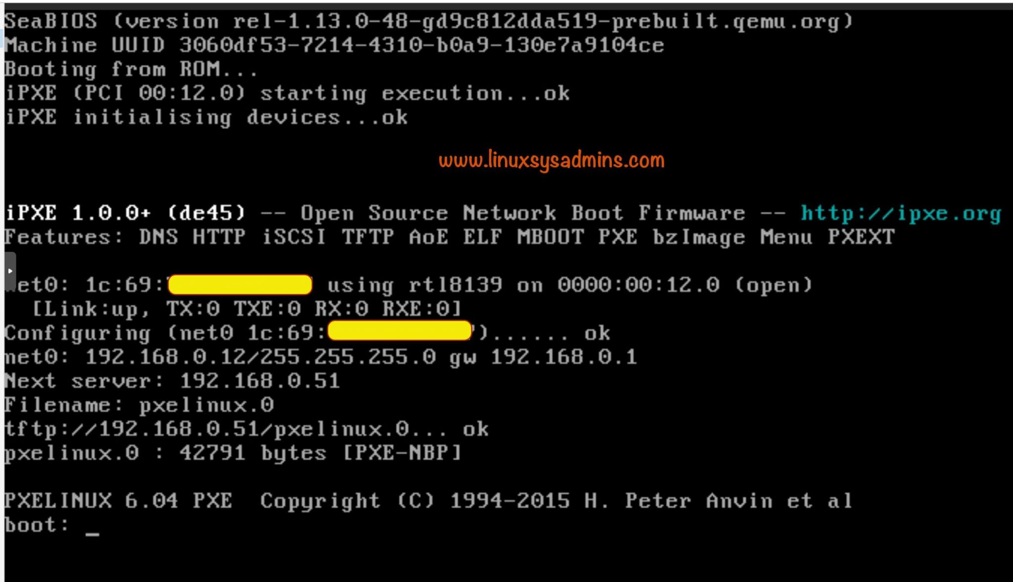 pxe boot live cd iso