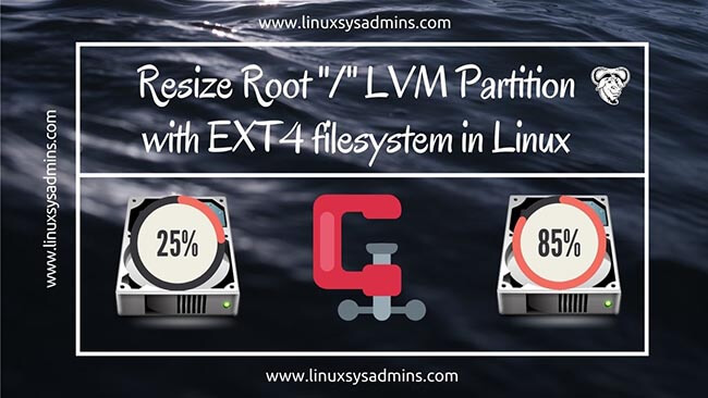 Resize root LVM Partition