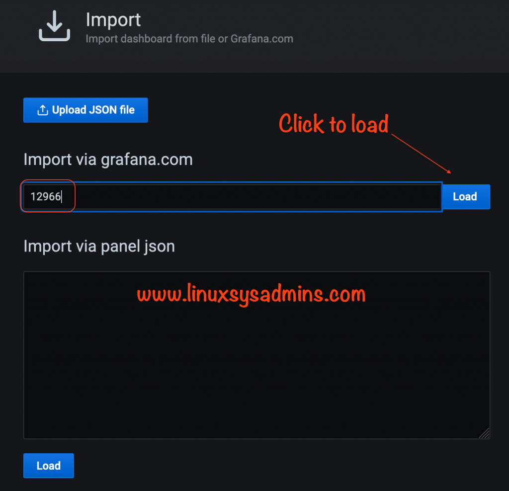 Import preconfigured dashboards