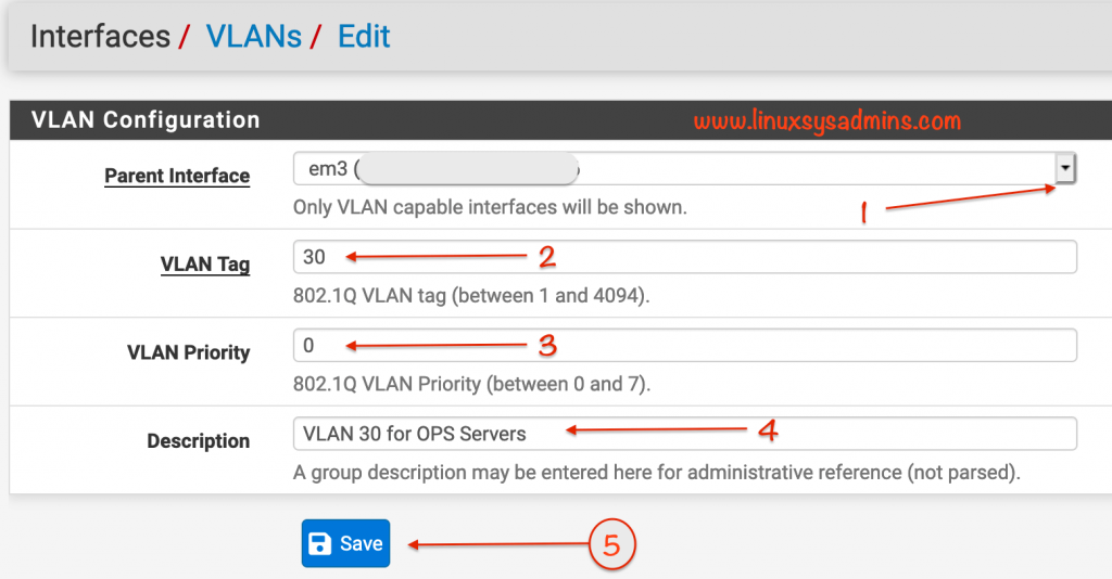 Creating VLAN in PfSense