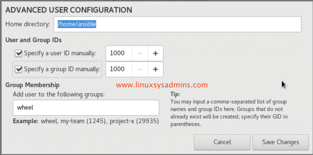 Advanced user configuration Rocky Linux 8